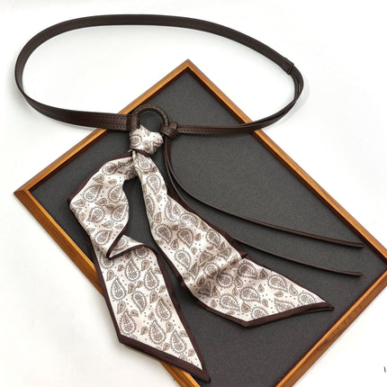 Retro Pattern Belt Women's Silk Belt Belt Hip-Hop Punk Decoration with Jeans Belt Accessories