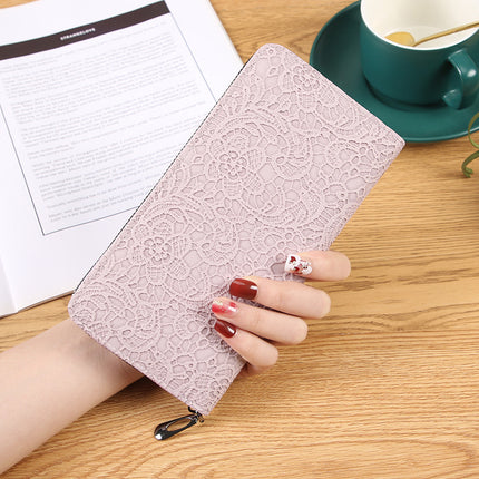 [Event Promotion] New Trendy Embossed Single Pull Women's Wallet Clutch Zipper Multi-Card Slot Women's Bag Ready in Stock