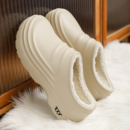 Cross-border Warm Chef Shoes Men's Waterproof Kitchen Shoes One-pedal Cotton Shoes Labor Protection Work Shoes with Patent Appearance