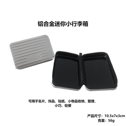 Aluminum Alloy Credit Card Box Card Case Change Key Anti-theft Brush Anti-degaussing Large Capacity Multi-card Mini Luggage
