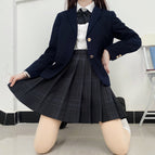 One-piece cyanotic two-button suit / XS