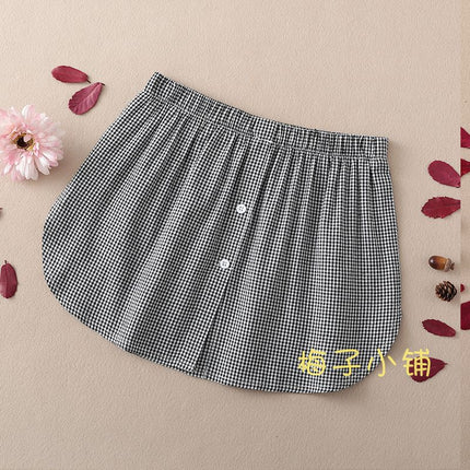 Versatile Short Skirt Women's Sweatshirt Layered with Inner Hem Covering Crotch and Butt Curtain Bottoming Artifact Half Skirt Fake