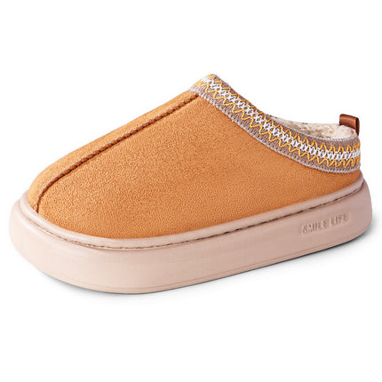 Winter Women's Home Cotton Shoes with Extra Fleece and Thickened Large Size Cotton Slippers That Can Be Worn Outside, Cross-Border Wholesale, Cold-Proof and Warm Cotton Shoes
