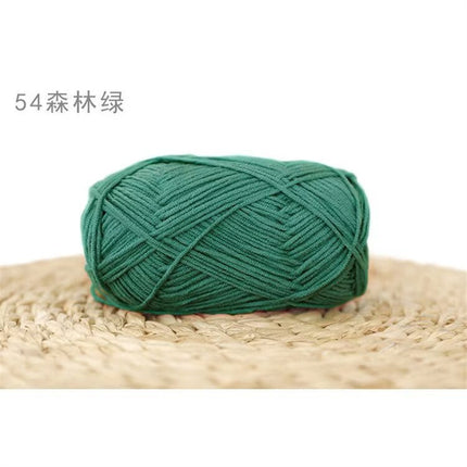 Xuefeier 4-Strand Milk Cotton Wool Ball 4-Strand Combed Cotton Thread Does Not Ball Baby Hand-Knitted DIY Cute Doll