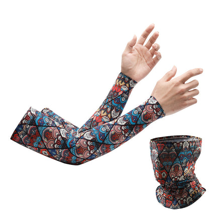 Sun protection oversleeve men's and women's summer Thin Ice Silk outdoor sports UV protection arm cover outdoor riding driver