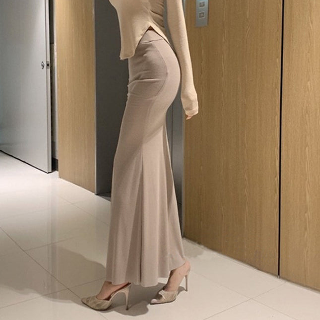 South Korea Dongdaemun women's new tight large figure elegant sexy high waist sheath fishtail skirt long skirt