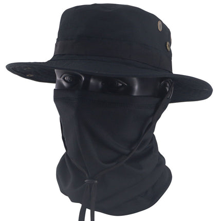 Summer Camouflage Tactical Penny Hat suit Multi-function Magic Hood Fishing Hat Fisherman Hat Sunscreen Breathable Hat