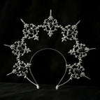 Black pointed outward + black beads