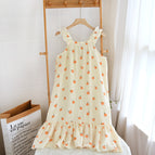 Crepe Little Orange Slip Skirt / M