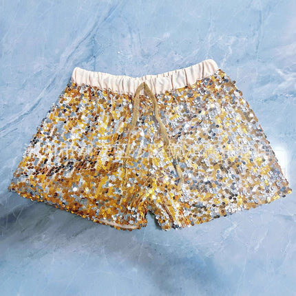 2025 New Fashion Heavy Industry Beaded Shorts with Stylish Waist All-match Embroidered Sequins Shorts Outer Wear Night Shop Performance Pants