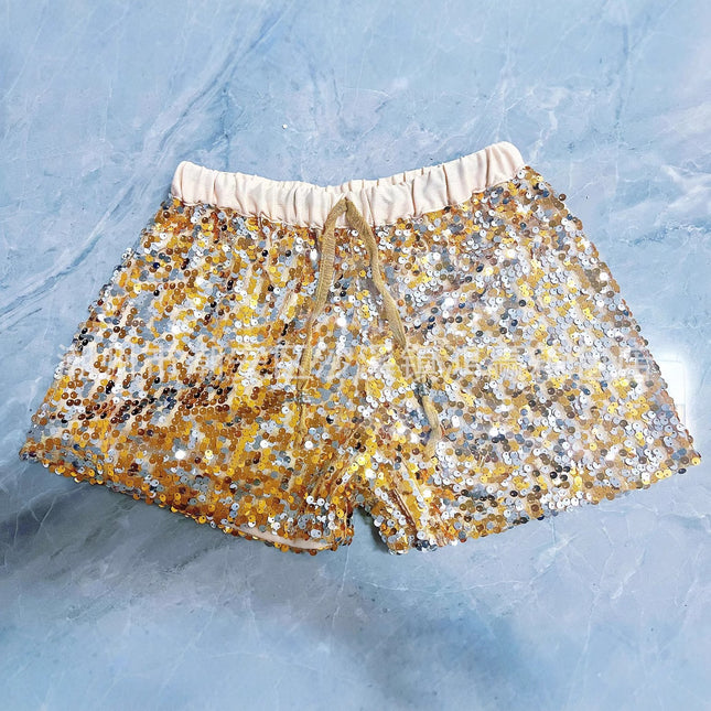 2025 New Fashion Heavy Industry Beaded Shorts with Stylish Waist All-match Embroidered Sequins Shorts Outer Wear Night Shop Performance Pants