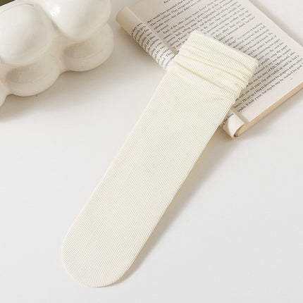 Ice Socks 2025 Popular Women's Summer Thin Pure Color Mid-Calf Socks for Girls Summer Japanese Style Style Sweat-Absorbent, Breathable and Deodorant