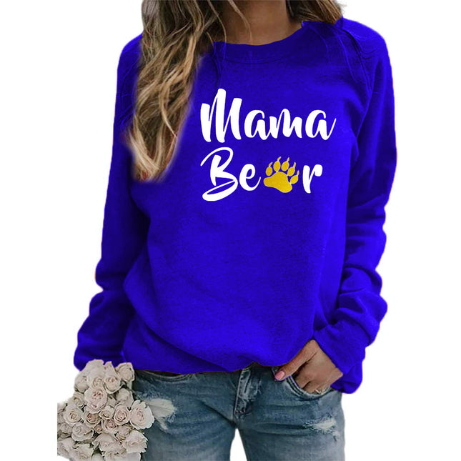 Ebay/wish AliExpress Amazon cross-border mama dog feet printed crew neck vests Europe and the United States autumn and winter leisure