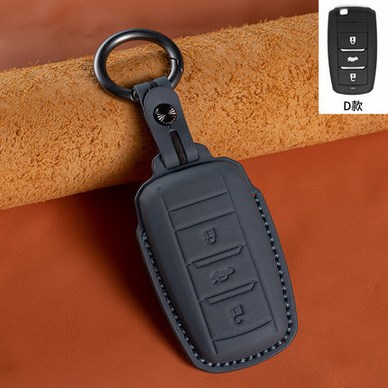 Suitable for Changan head layer cowhide key cover Escape cs75cs35cs55PLUS Auchan X5X7 UNI genuine leather