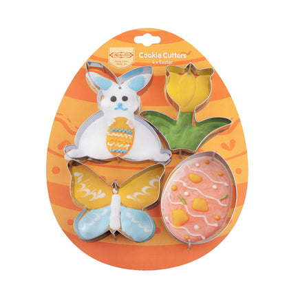 Cross-border special for Easter 6-piece cookie mold stainless steel cookie cutting cookie printing baking tools