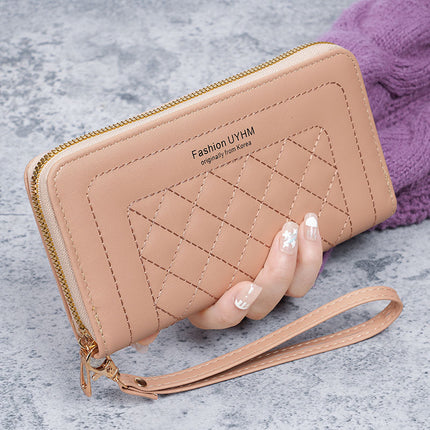 2025 New Women's Wallet Long All-match Zipper Clutch Embroidered Fashion Large Capacity Soft Wallet Mobile Phone Bag