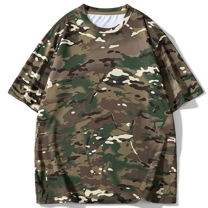 2025 Cross-Border Foreign Trade Summer Short-Sleeved Shorts Suit for Men, Breathable, Quick-Drying, Casual Camouflage T-Shirt, Men's Trendy Style