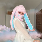 Pink and blue bunny ears (excluding accessories) / All size is flexible