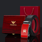 Gun buckle red face [outside black inside red]-solid wood gift box / 105cm