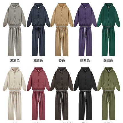 TILANI Batik Heavy 420g Hooded Sweater Casual Sportswear suit Men's and Women's Hoodie Sweater Two-Piece Set