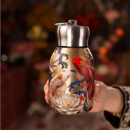 Cross-Border Mini 316 Stainless Steel Chubby Thermos Cup with Ring Flap Pocket Pants Cup Vacuum Double-Layer Portable Cup