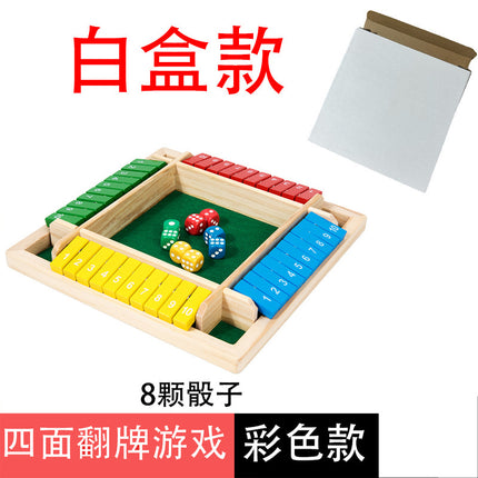 Four-sided Digital Flip Toy Family Parent-child Dice Game Four-person Interactive Party Table Game Drinkers Puzzle