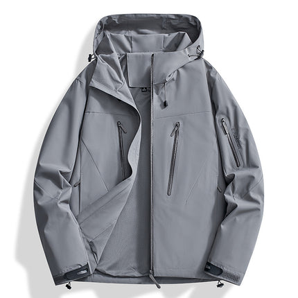 Big Brand Same Style Couple's Outdoor Windbreaker Jacket, Men's Windproof Waterproof Jacket, Women's Camping Hiking Travel Jacket