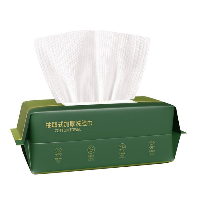 Face Wiping Towel Face Wash Towel Disposable Towel Pure Cotton Absorbent Hair-free Face Wash Towel Removable Face Tissue Cleansing Towel