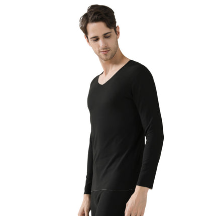 2025 New Cashmere Silk Underwear for Women, Double-Sided Brushed Fleece-Lined Thermal Tops and Pants Set for Men, Seamless Wholesale