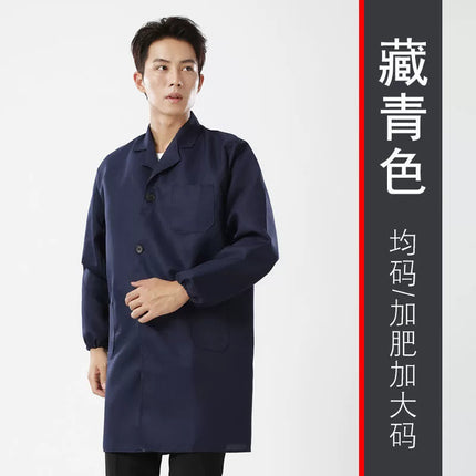 Blue coat overalls printing and handling labor protection clothing embroidery long sleeve dust-proof clothing tooling wholesale factory overalls printing