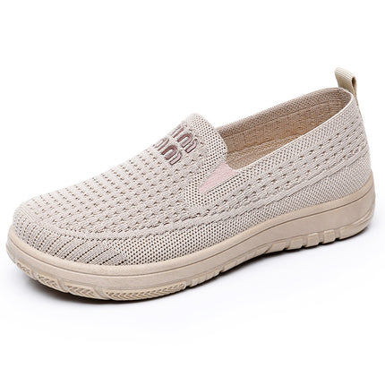 Women's Shoes, Versatile Summer New Style Slip-On Old Beijing Cloth Shoes, Fly-Woven Mesh Breathable Casual Shoes Wholesale