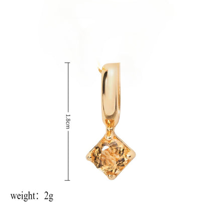European and American Fashion Free Assembly DIY Accessories Twelve Birthstones December Birthstone Pendant Colorful Zircon Color Retention