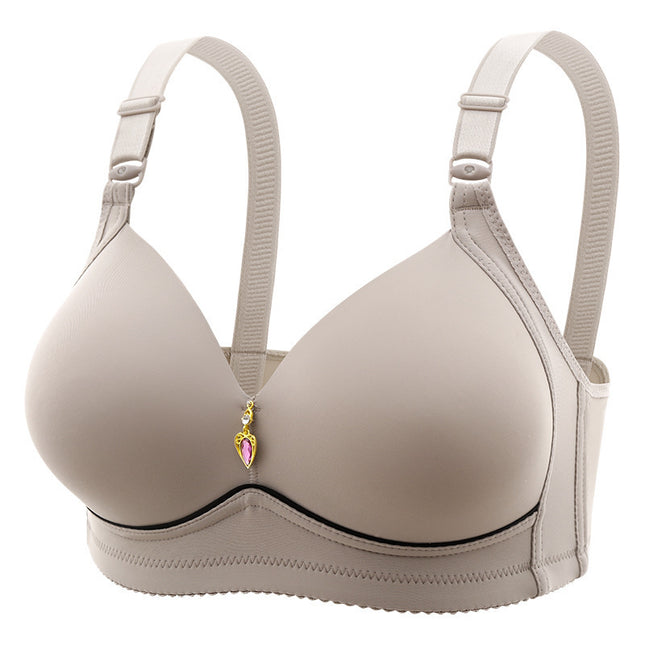Cross-border New plus size No Steel Ring Comfortable Breathable Gather Women's Underwear Non-magnetic Thin Cup Glow chubby girl Bra