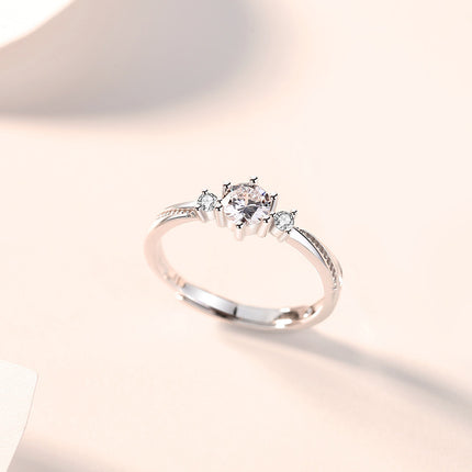 S925 Sterling Silver Love at First Sight Couple Ring Pair Japanese and Korean Simple Fashion Men and Women Drop Shipping
