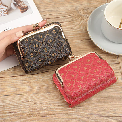 New Wallet Women's Fashion Zipper Short Coin Purse Large Capacity Coin Clip Bag Multi-Card Slot Card Holder Wallet