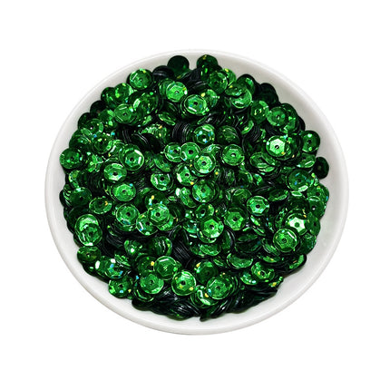 6MM round curved surface hole PVC sequins jewelry accessories concave and convex surface wholesale flat bottom hexagonal sewing clothing beads