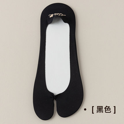 Two-toe socks for children in spring and summer shallow mouth invisible sweat-absorbent deodorant split-toe boat socks non-slip heel-resistant matching pig trotters shoes