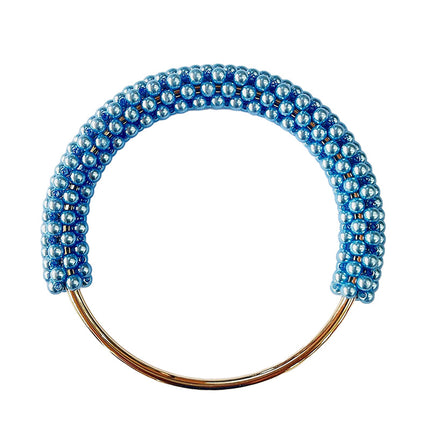 High-End Pearl Handle Bag Accessories Woven Handle Ring Pearl Iron Ring Ring Handmade Bag Handle Ring Handle