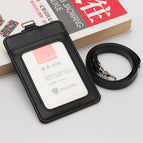 Black + lanyard (clip-on id badge holder)
