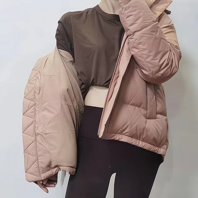 Sleek City In-Stock Winter Five-Panel down Jacket Coat Warm Hooded Women's