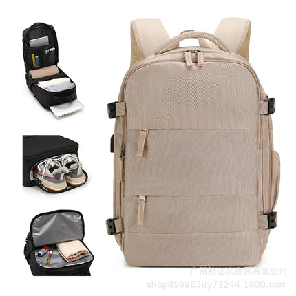 Source Factory Cross-Border Hot-Selling Travel Backpack for Women, Multifunctional Luggage Backpack for Short-Distance Business Trips with Dry and Wet Separation