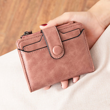 Women's Korean-style fashionable short wallet 2024 new student simple clutch multi-card wallet coin purse