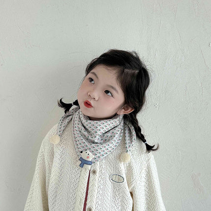 Children's Scarf Autumn and Winter Baby Super Cute Triangle Scarf Baby Warm Scarf Boy Baby Girl Cute Versatile Scarf