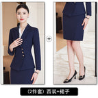 Blue suit + skirt / S