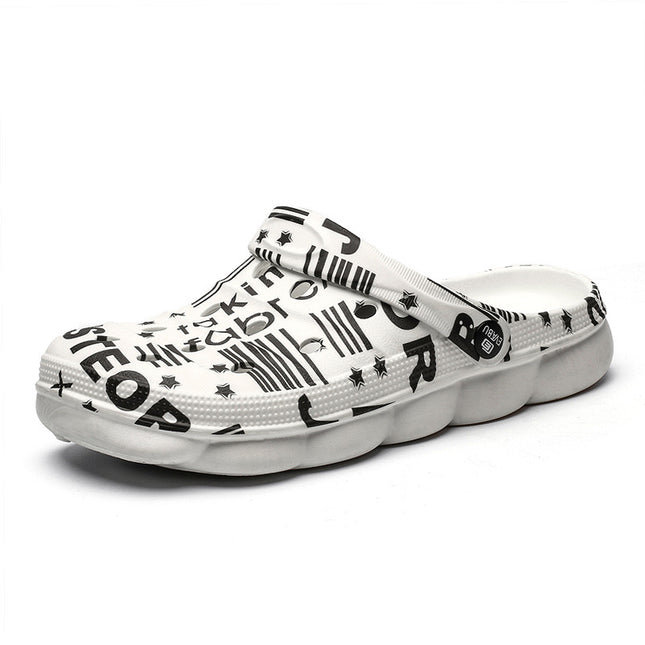 Couple's Cave Shoes Outdoor Non-slip Thick-soled Men's Beach Shoes Summer Outdoor Camouflage Two-Wearing Soft-soled Baotou Slippers