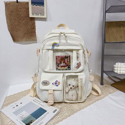 Cute Backpack 2026 New Model Large Capacity Fashionable and Stylish High School Student Schoolbag Female Korean Style Junior High School Student Backpack