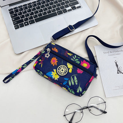 2023 New Shoulder Crossbody Bag Middle-aged and Elderly Mother Bag Oxford Cloth Multi-layer Casual Crossbody Mobile Phone Coin Purse Bag