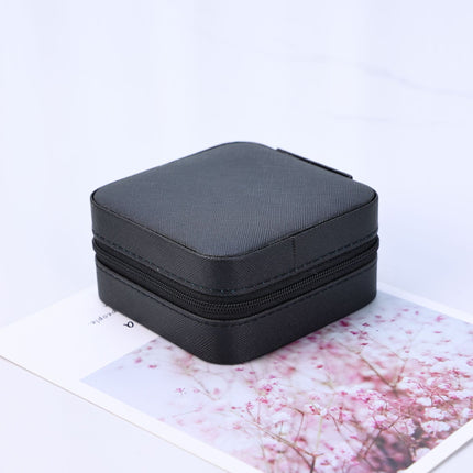 Qingyu Packaging PU Leather Portable Jewelry Box Mini Jewelry Zipper Bag Medium Palm Jewelry Box Ear Storage Box