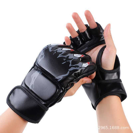 Boxing Supplies Half-Finger Boxing Gloves in Stock Wholesale Professional Boxing Gloves Fighting Sanda Fighting Sandbag Gloves