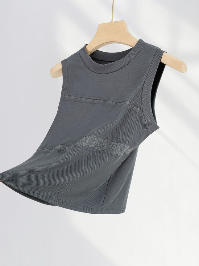 Niche gray stitching sleeveless vest women's outer wear slim slimming waste soil wind hot American top hot girl wear